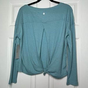 Z by Zella activewear open back tie back sky blue top